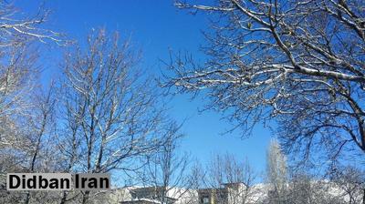 بارش برف پاییزی دماوند را سفیدپوش کرد/ آمادگی ستاد برف روبی شهرستان دماوند