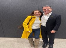 تصویری از دیدار کاترین شکدم با یوسی کوهن رئیس اسبق موساد