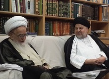 نماینده آیت الله سیستانی با آیت الله صافی گلپایگانی دیدار کرد
