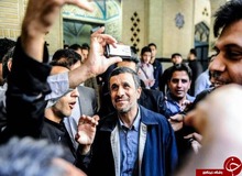 فریاد اعتراض یک جوان بر سر محمود احمدی‌نژاد
