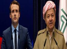 "اربیل پس از تماس تلفنی ماکرون و بارزانی نتایج همه‌پرسی را تعلیق کرد"