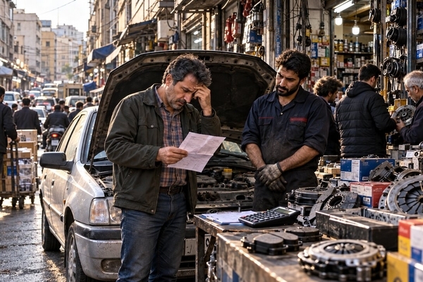 خودرو هست، پول تعمیر نیست / گرانی تا ۱۰۰ درصدی برخی قطعات خودرو 