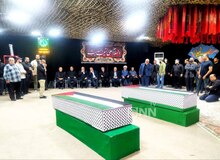 مراسم وداع با شهید هنیه و محافظش در معراج شهدای تهران+عکس 