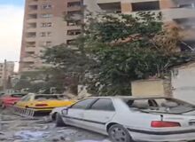 حجم تخریب انفجار حمله اسرائیل به مجتمع اساتید میدان کتاب+فیلم 