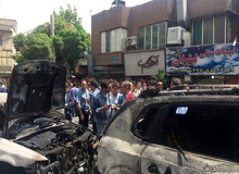 اتومبیل امین زندگانی در آتش سوخت