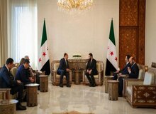 دیدار هیات اتحادیه عرب با جولانی و شیبانی