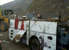 تصادف مرگبار اتوبوس و تریلی در استان مرکزی