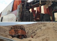 ۴۳ مصدوم و ۲ جان‌باخته در پی تصادف اتوبوس با کامیون