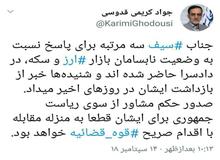  روحانی برای جلوگیری از بازداشت سیف او را مشاور خود کرد!