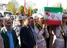 پیکر مرزبان شهید در بانه تشییع شد