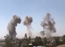 ببینید: لحظه حمله پهپاد انتحاری شاهد ۱۳۶ بر مقر گروه‌های تروریستی کومله و دموکرات +فیلم