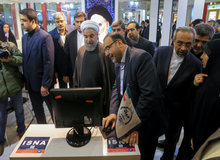 حضور رئیس‌جمهور در افتتاحیه نمایشگاه مطبوعات و خبرگزاری‌ها
