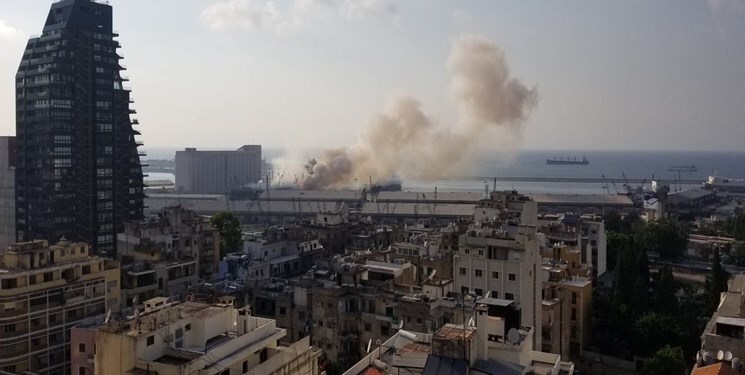 سی ان ان: چند انفجار مهیب در پایتخت لبنان  رخ داد+فیلم 