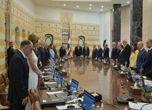 برگزاری جلسه‌ی خلع سلاح حزب‌الله لبنان در کاخ ریاست جمهوری 