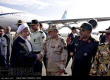 روحانی در فرودگاه اهواز به تشریح برنامه های سفر خود پرداخت