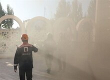 نجات ۱۰۰ مسافر و خدمه در پی حریق یک هتل در مشهد