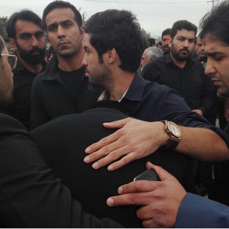 وداع ستاره استقلال با چشمانی گریان از پدر + تصاویر