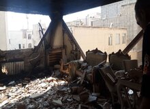 انفجار و آتش‌سوزی ساختمان مسکونی ۴ طبقه در خیابان آیت/ حادثه تلفات جانی و مصدومیت نداشت/ عکس