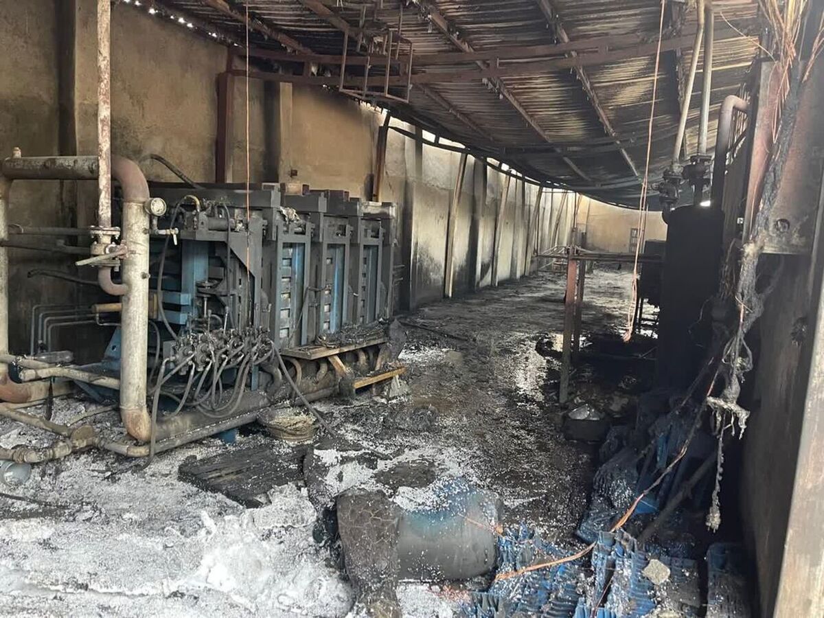 مهار آتش‌سوزی در کارخانه گلدشت کرج