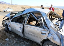 تصادف مرگبار دانش‌آموزان در رودان/ پژو ۴۰۵ واژگون شد، ۲نفر کشته و ۳نفر مصدوم شدند+ تصاویر