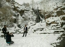 بارش اولین برف پائیزی در همدان