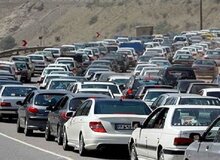 ترافیک سنگین در جاده چالوس