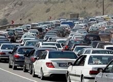 ترافیک سنگین در جاده چالوس