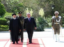 ابراهیم رئیسی در کاخ سعدآباد از امامعلی رحمان استقبال کرد