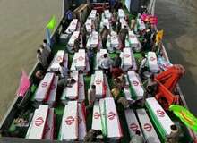 پیکرهای مطهر 135 شهید دفاع مقدس از مرز دریایی اروندرود وارد میهن اسلامی شد
