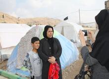 آبگرفتگی چادرها و سرما مشکل زلزله زدگان کرمانشاه