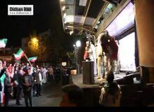 تجمع نیروهای انقلاب در میدان فلسطین با شعار "خونی که در رگ ماست، هدیه به رهبر ماست"