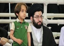 حضور فرزند رهبر انقلاب  در مراسم چهلم رئیسی و دیگر شهدای حادثه هلی کوپتر