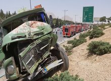 تانکر حامل ۲۰ هزار لیتر بنزین واژگون شد 