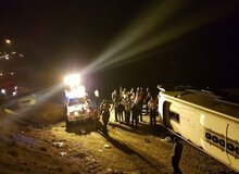 ۹ کشته و ۵ زخمی؛ بر اثر واژگونی اتوبوس مسافربری در اتوبان زنجان_تبریز
