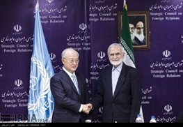 خرازی در دیدار با آمانو: آژانس از طرح پیشران‌های هسته‌ای دریایی ایران حمایت کند