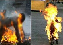جزییات خودسوزی جانباز کرمانشاهی مقابل بنیاد شهید! + عکس