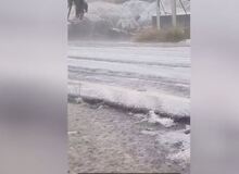 کولاک و سرما در طائف عربستان+فیلم