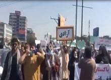 اعتراضات کابل با شعار: «آزادی می خواهیم»  و  «پاکستان، پاکستان؛ از افغانستان بیرو شو»/FILM
