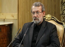 حضور لاریجانی در مراسم هفتمین روز درگذشت کشته شدگان زلزله کرمانشاه