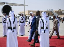 امیر قطر ترامپ را بدرقه کرد +عکس