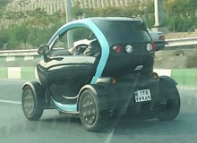 اولین خودرو برقی در خیابان‌های تهران/ تصویر
