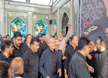 حضور پزشکیان در مراسم گرامیداشت فرماندهان شهید قرارگاه مرکزی خاتم الانبیاء