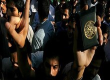 دانشجویان انقلابی امروز در «پاسداران» علیه سوئد شعار می دهند
